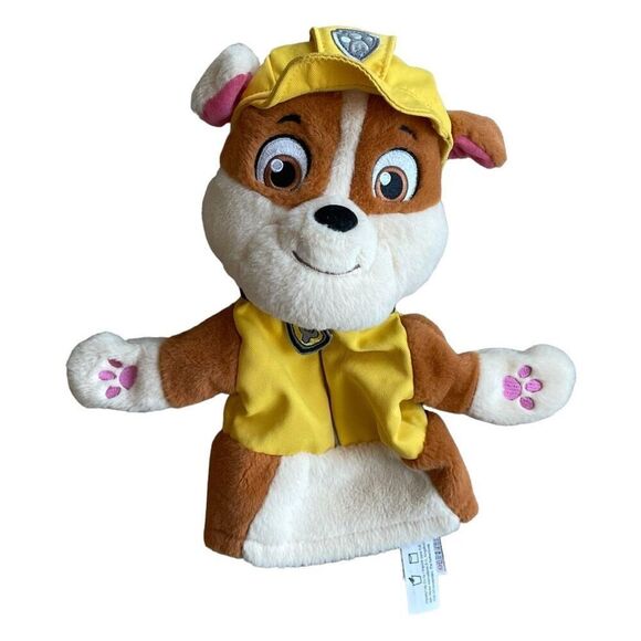 Gund Paw Patrol Rubble Hand Puppet Plush Stuffed Animal 11 inches - Picture 1 of 8